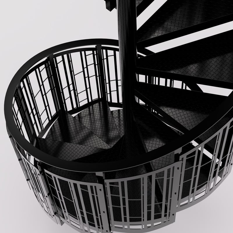 Discover the D500 Spiral Stair: A Stylish, Interchangeable Panel Design